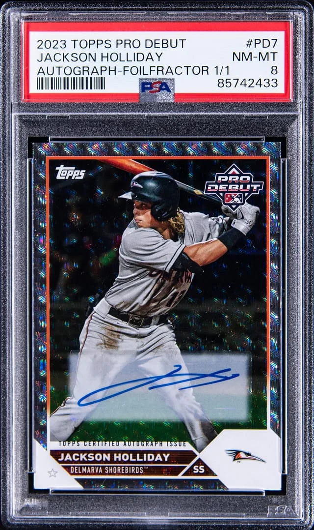 2023 Topps Pro Debut Jackson Holliday Foilfractor Autograph #PD-7 card image