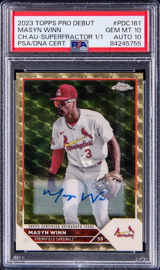 2023 Topps Pro Debut Masyn Winn Chrome Autograph SuperFractor #PDC161 card image