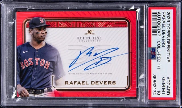 2023 Topps Rafael Devers Definitive Autograph Collection Red #DCARD card image
