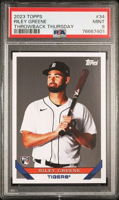 2023 Topps Riley Greene Throwback Thursday #34 card image