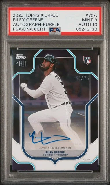 2023 Topps Riley Greene X Julio Rodriguez Show Out Collection Autograph-Purple #75A card image