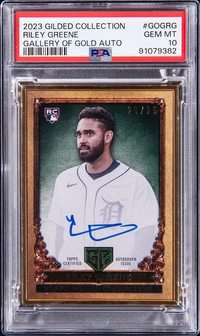 2023 Topps Riley Greene Gilded Collection Gallery of Gold Autograph #GOG-RG card image