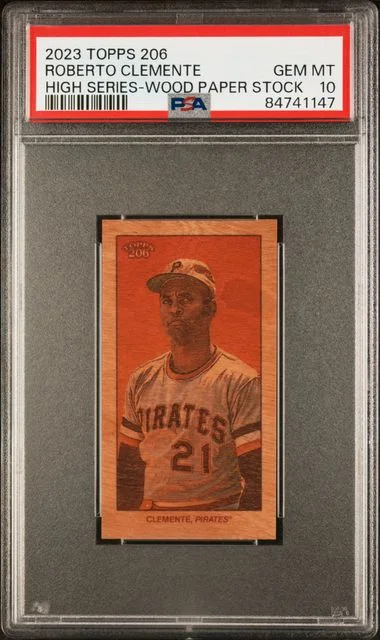 2023 Topps Roberto Clemente High Series Wood Paper Stock #206 card image