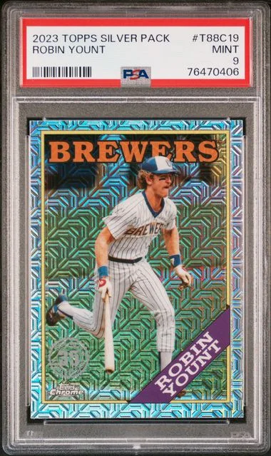 2023 Topps Robin Yount Silver Pack 1988 Chrome Promo #T88C19 card image