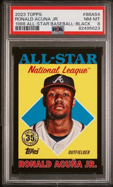 2023 Topps Ronald Acuna Jr. 1988 Topps All-Star Baseball Black #88AS4 card image