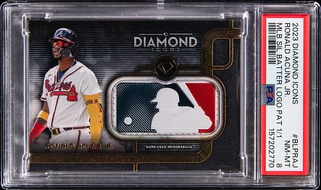 2023 Topps Ronald Acuna Jr. Diamond Icons MLB Silhouetted Batter Logo Patch #BLP-RAJ card image