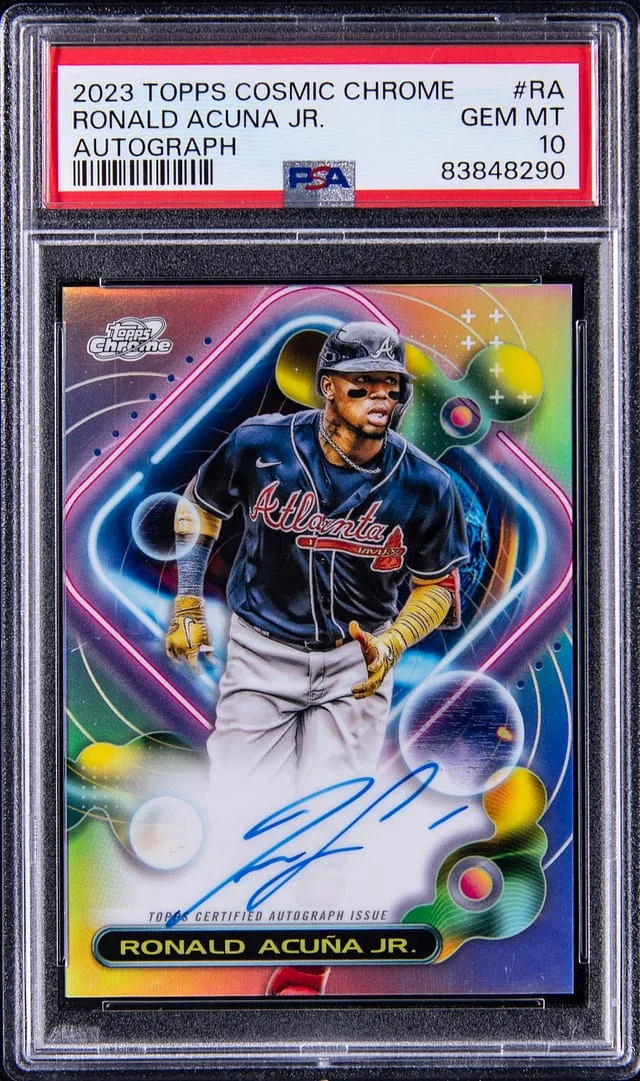 2023 Topps Ronald Acuna Jr. Cosmic Chrome Autograph #CCA-RA card image