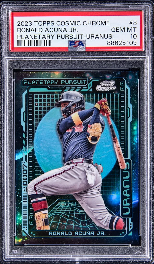 2023 Topps Ronald Acuna Jr. Cosmic Chrome Planetary Pursuit Uranus #PPU-8 card image