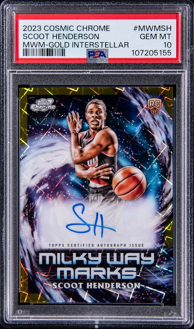 2023 Topps Scoot Henderson Cosmic Chrome Milky Way Marks Gold Interstellar #MWM-SH card image