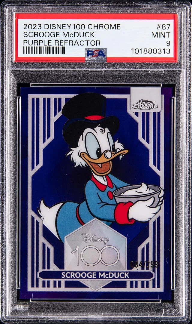 2023 Topps Scrooge McDuck Disney100 Chrome Purple Refractor #87 card image