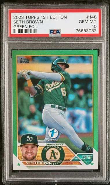 2023 Topps Seth Brown 1st Edition Green Foil #148 card image