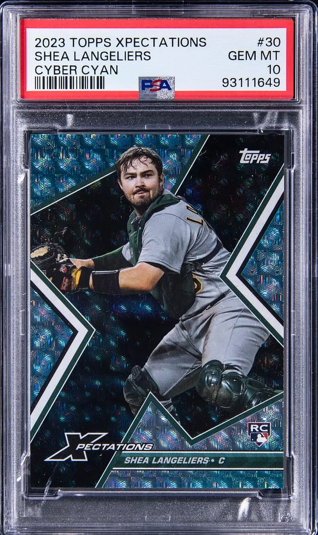 2023 Topps Shea Langeliers Xpectations Cyber Cyan #30 card image
