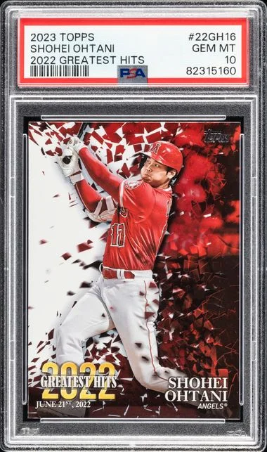 2023 Topps Shohei Ohtani 2022 Greatest Hits #22GH16 card image