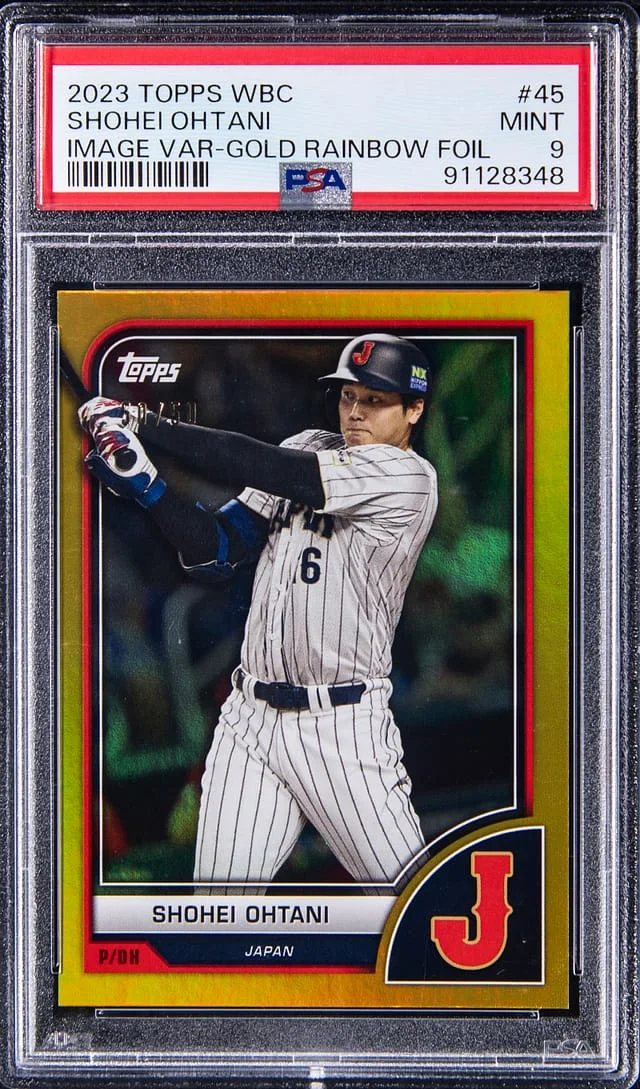 2023 Topps Shohei Ohtani World Baseball Classic Green Sparkle Foil #45 card image