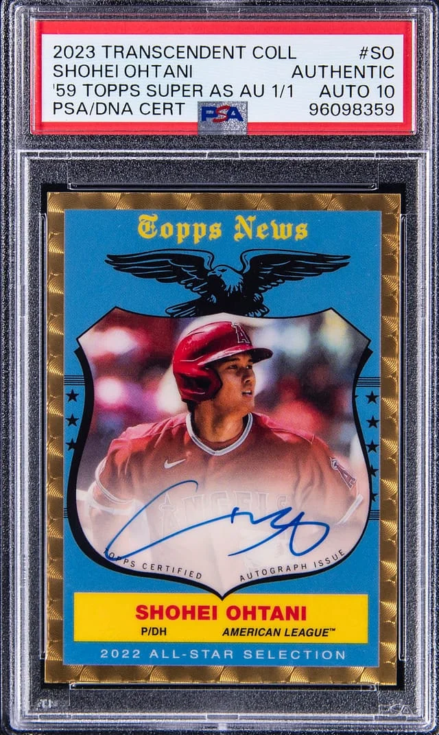 2023 Topps Shohei Ohtani Transcendent Collection '59 Topps SuperFractor All-Star Autographs #59ASA-SO card image