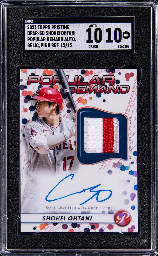 2023 Topps Shohei Ohtani Pristine Popular Demand Autograph #DPAR-SO card image