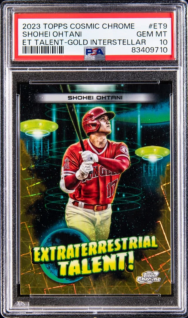 2023 Topps Shohei Ohtani Cosmic Chrome ET Talent Gold Interstellar #ET-9 card image