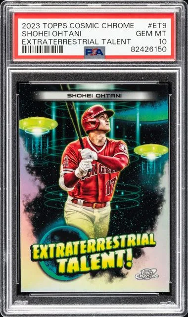 2023 Topps Shohei Ohtani Cosmic Chrome Extraterrestrial Talent #ET9 card image
