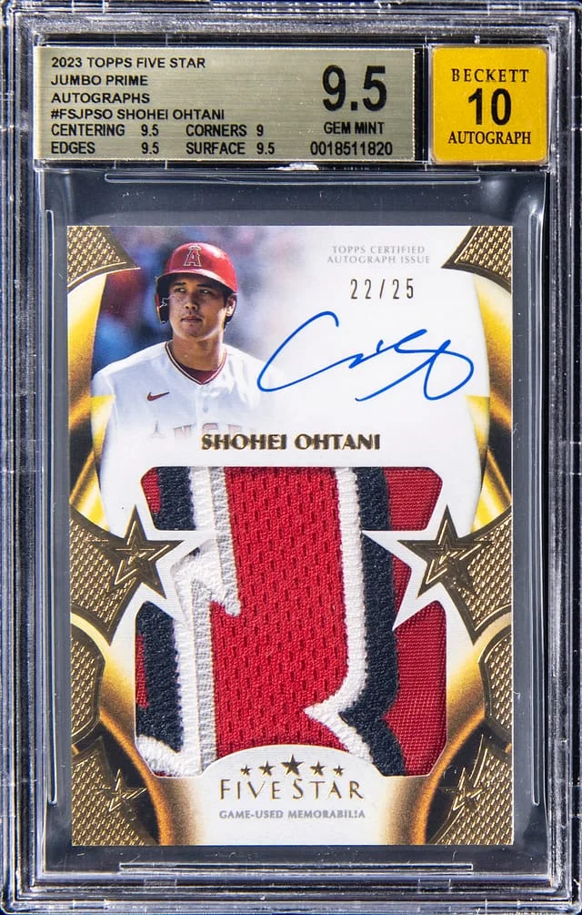 2023 Topps Shohei Ohtani Five Star Jumbo Prime Autographs #FSJPSO card image