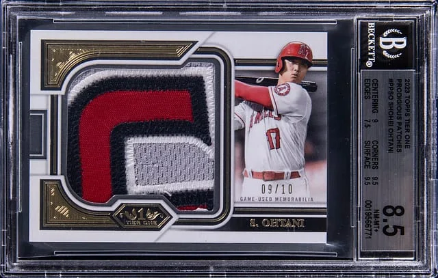 2023 Topps Shohei Ohtani Game-Used Tier One Prodigious Patches #PP-SO card image