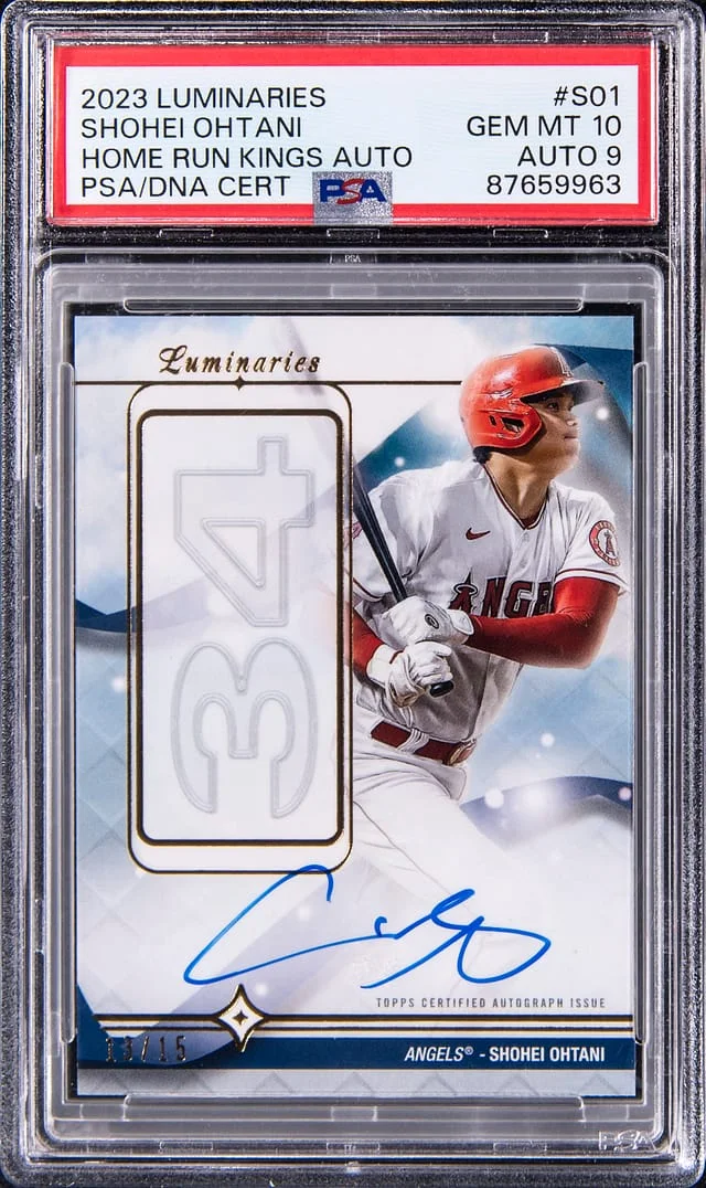 2023 Topps Shohei Ohtani Luminaries Home Run Kings Autograph #HRK-SO1 card image