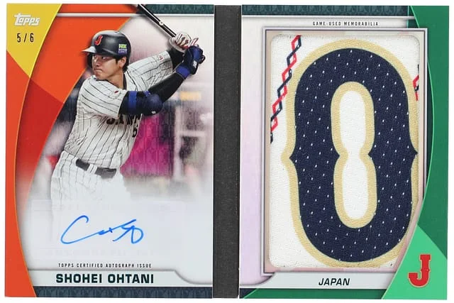 2023 Topps Shohei Ohtani World Baseball Classic Nameplate Relic Book Autograph #NRB-SO card image