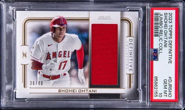 2023 Topps Shohei Ohtani Definitive Collection Jumbo Relic #SHO card image