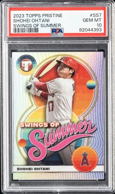 2023 Topps Shohei Ohtani Pristine Swings Of Summer #SS7 card image