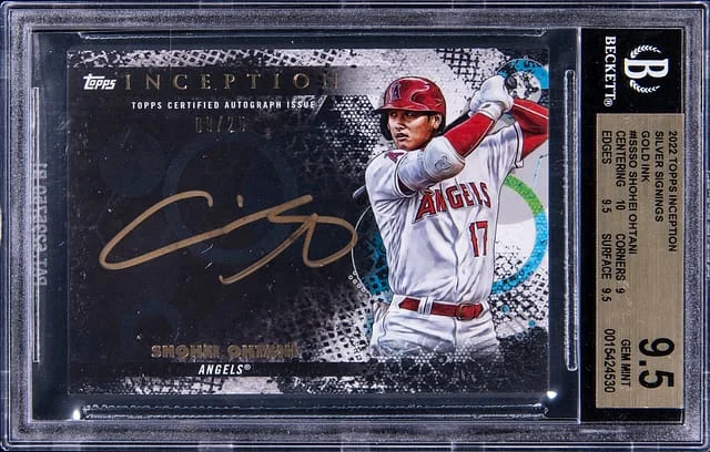 2023 Topps Shohei Ohtani Inception Silver Signings Gold Ink #SSSO card image