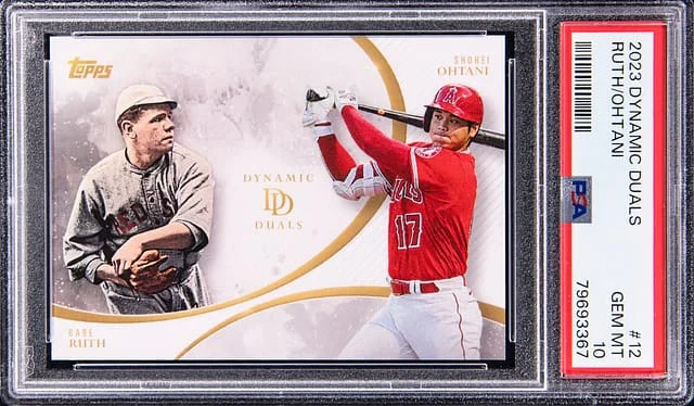 2023 Topps Shohei Ohtani/Babe Ruth Dynamic Duals #12 card image