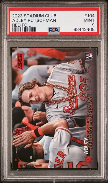 2023 Topps Stadium Club Adley Rutschman Chrome-Autograph #104 card image