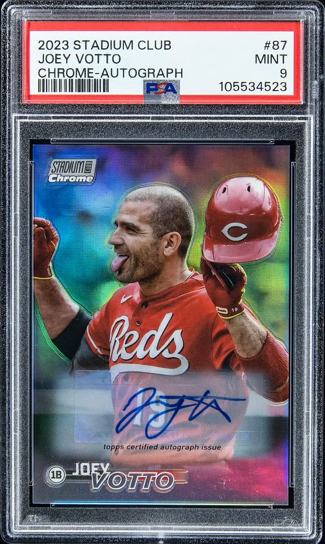 2023 Topps Stadium Club Chrome Joey Votto Autograph #87 card image