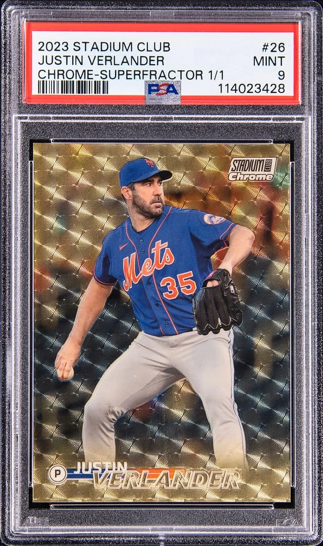 2023 Topps Stadium Club Chrome Justin Verlander Superfractor #26 card image