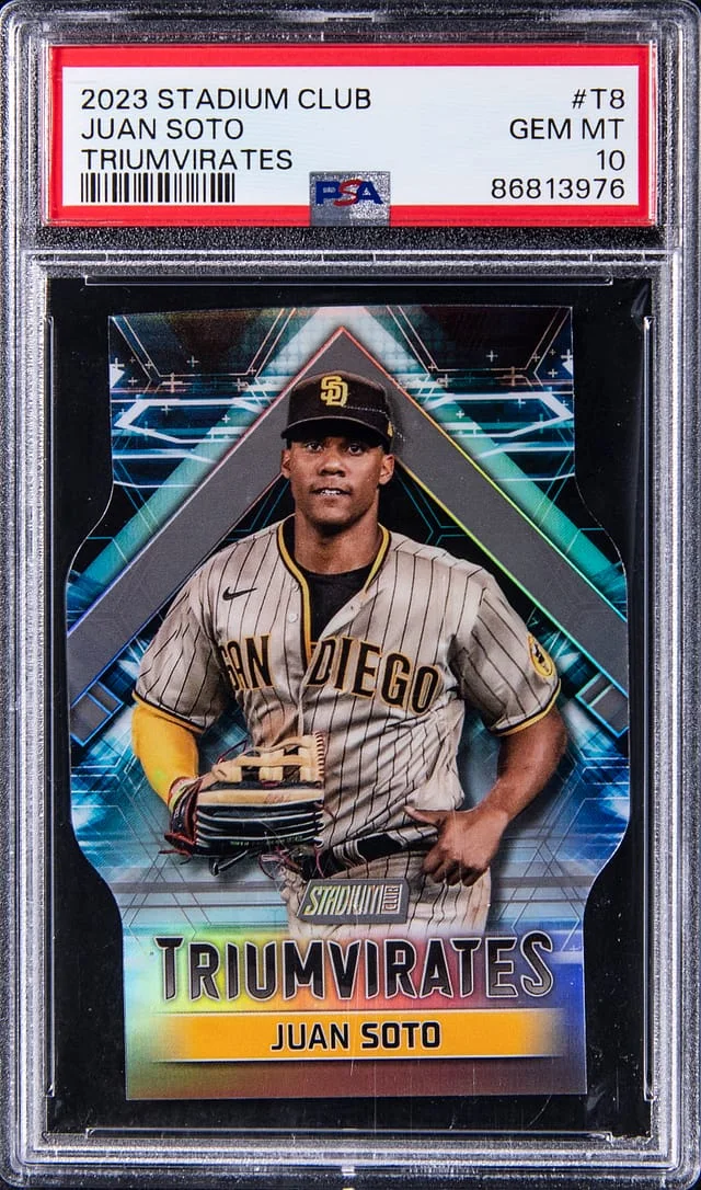 2023 Topps Stadium Club Juan Soto Triumvirates #T-8 card image