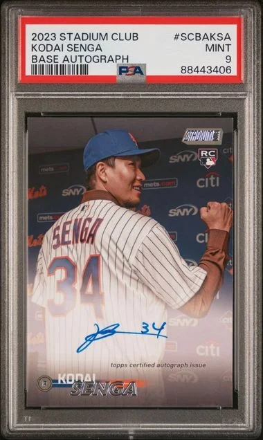 2023 Topps Stadium Club Kodai Senga Base Autographs #SCBA-KSA card image