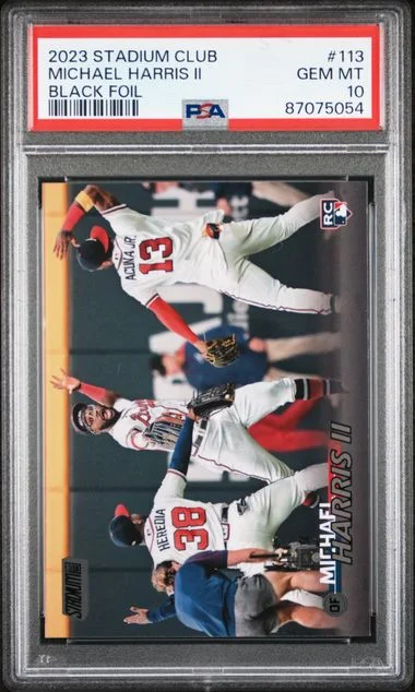 2023 Topps Stadium Club Michael Harris II Black Foil #113 card image