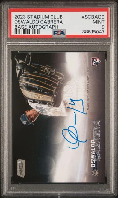 2023 Topps Stadium Club Oswaldo Cabrera Base Autographs #SCBA-OC card image