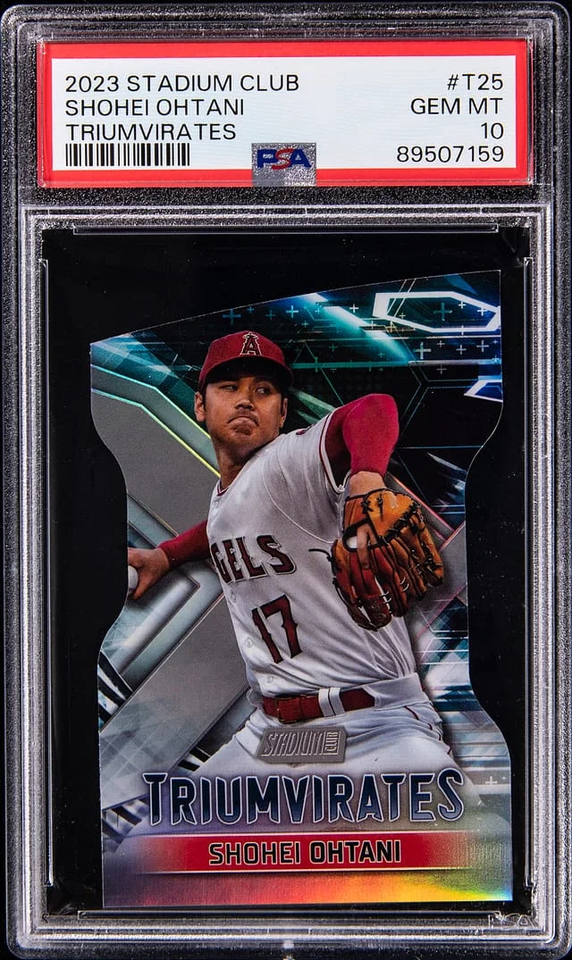2023 Topps Stadium Club Shohei Ohtani Triumvirates #T25 card image