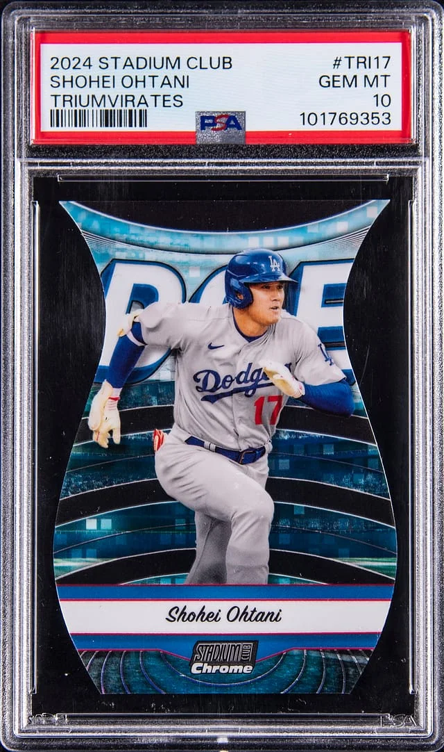 2023 Topps Stadium Club Shohei Ohtani Triumvirates Die Cut #TRI-17 card image