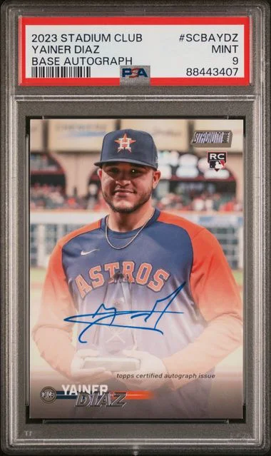 2023 Topps Stadium Club Yainer Diaz Base Autographs #SCBA-YDZ card image