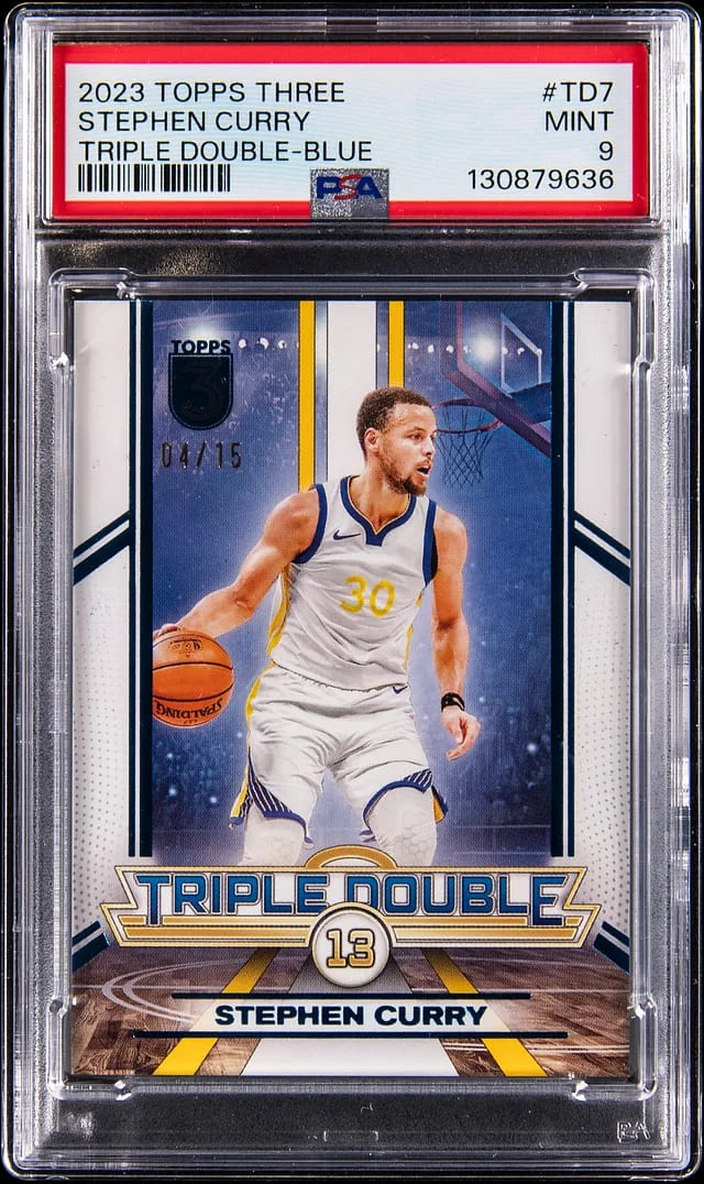 2023 Topps Stephen Curry Three Triple Double-Blue #TD7 card image