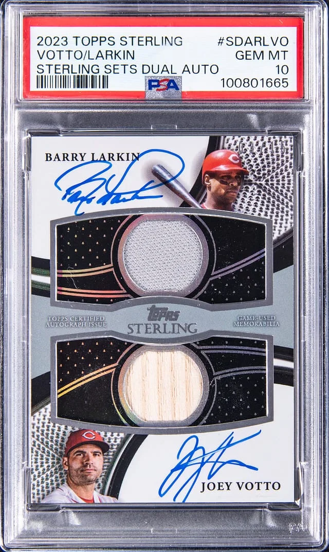 2023 Topps Sterling Barry Larkin/Joey Votto Sterling Sets Dual Auto #SDARLVO card image