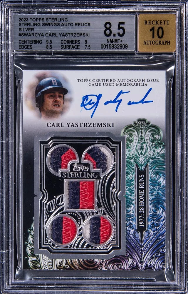2023 Topps Sterling Carl Yastrzemski Swings #SWAR-CYA card image