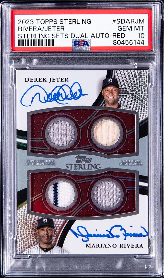 2023 Topps Sterling Derek Jeter/Mariano Rivera Sets Dual Autographs Red #SDAR-JM card image