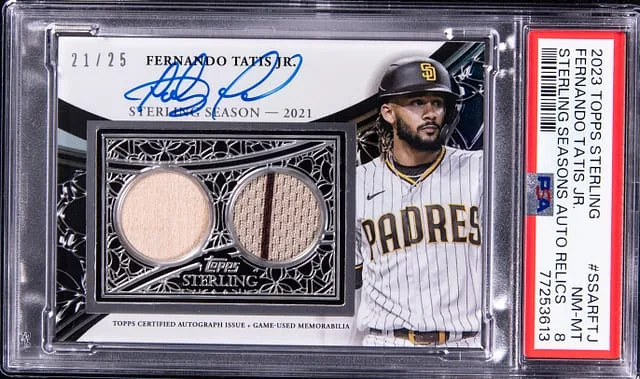 2023 Topps Sterling Fernando Tatis Jr. Seasons Autograph Relic #SSAR-FTJ card image