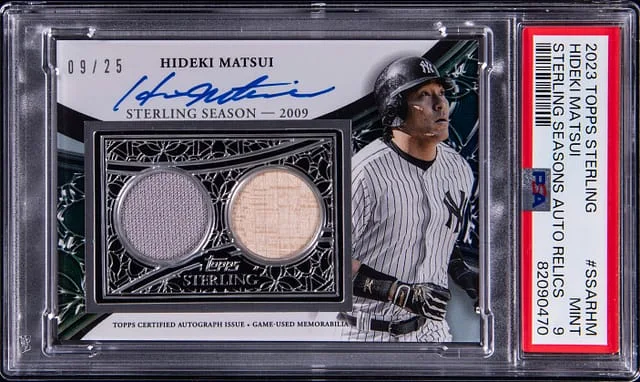 2023 Topps Sterling Hideki Matsui Seasons Autograph Relic #SSAR-HM card image
