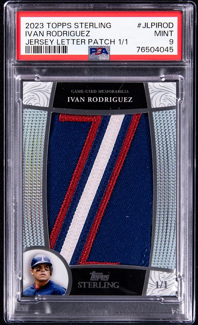 2023 Topps Sterling Ivan Rodriguez Jersey Letter Patch 1/1 #JLPIROD card image