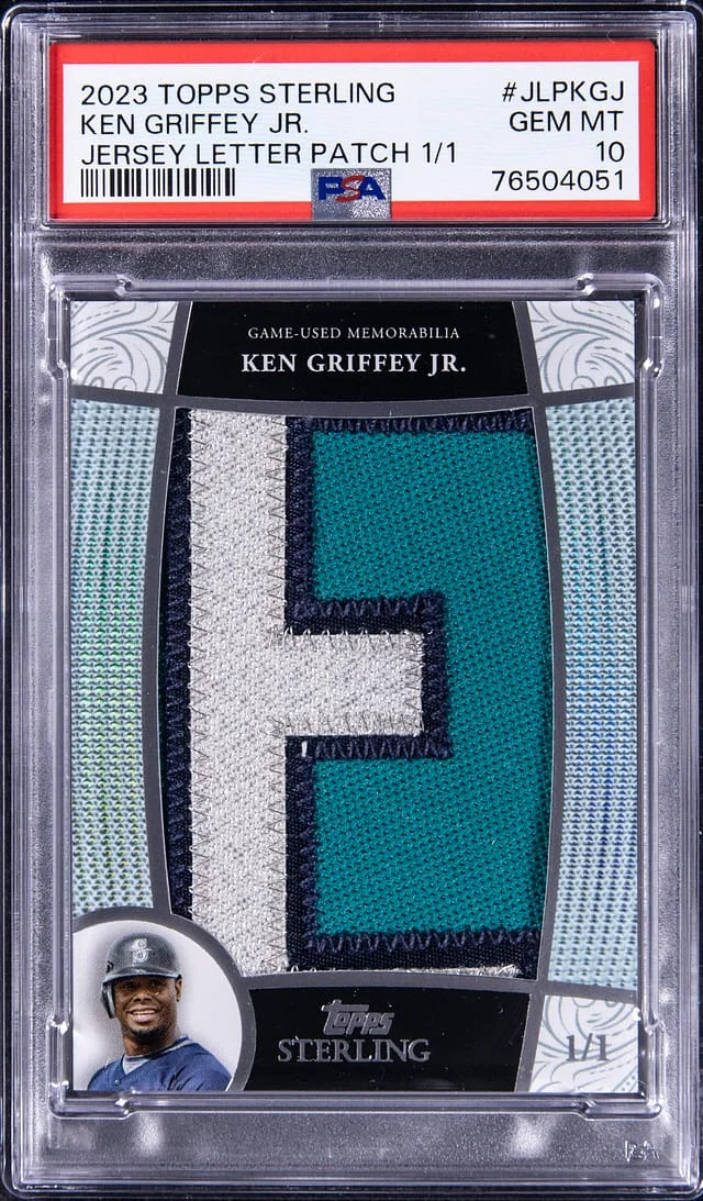 2023 Topps Sterling Ken Griffey Jr. Jersey Letter Patch #JLP-KGJ card image