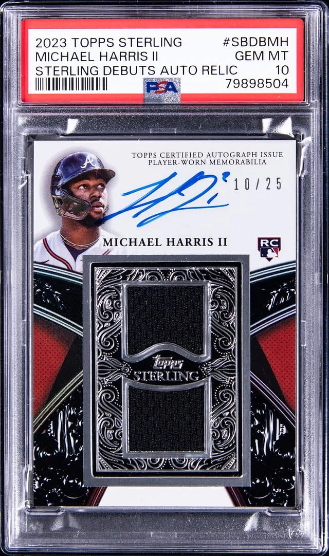 2023 Topps Sterling Michael Harris II Debuts Autograph Relic #SBDB-MH card image