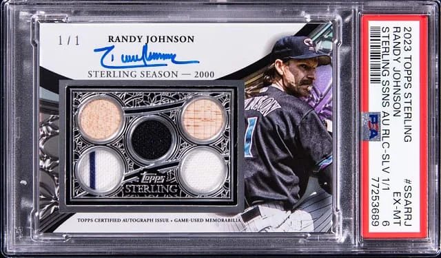 2023 Topps Sterling Randy Johnson Seasons Autograph Relic Silver #SSAR-RJ card image